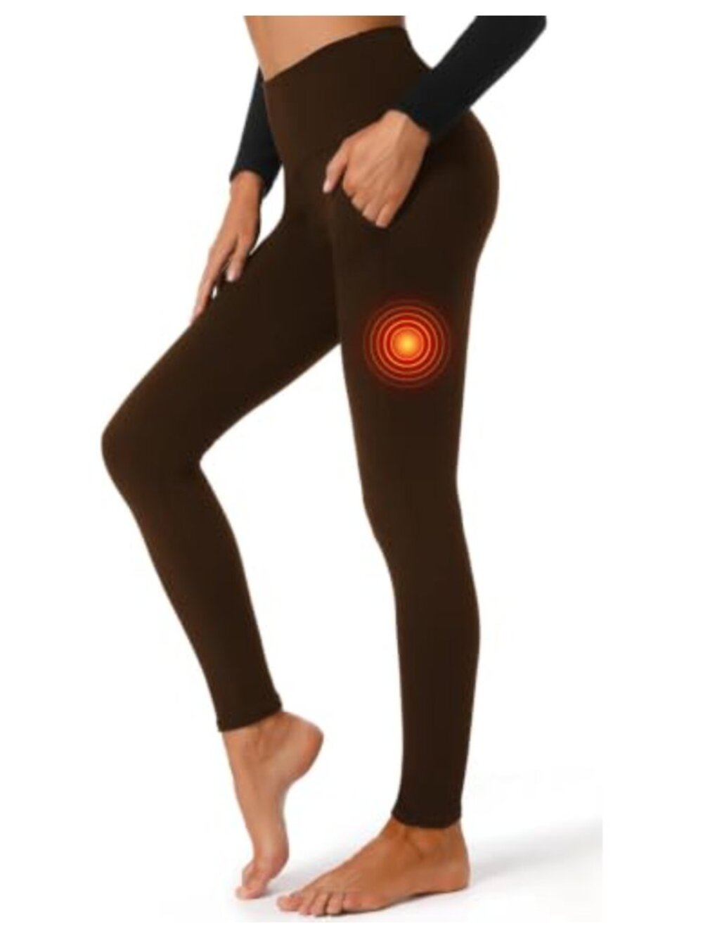 Fleece Lined Leggings High Waisted Thermal Winter Yoga Pants